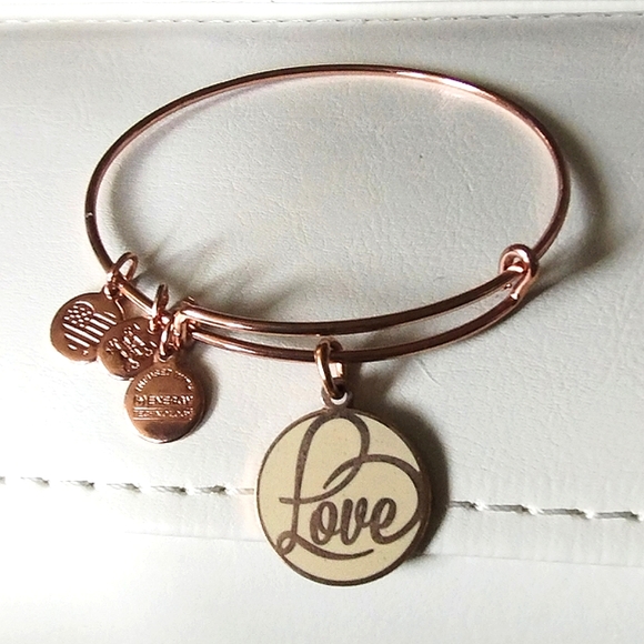 Alex & Ani Rose Tone Love Bracelet - Picture 3 of 5